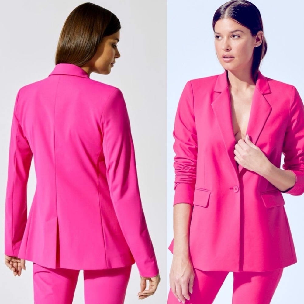 NWOT Carbon38 Pink Oversized Stretchy Blazer